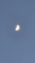 Crescent moon and sunset captured in coastal Montenegro