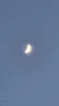 Crescent moon and sunset captured in coastal Montenegro