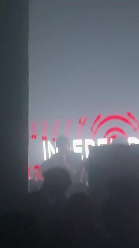 Concert event with DJ, crowds in Buenos Aires club venue