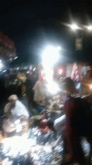 Busy nighttime street activity captured in Ikeja, Nigeria