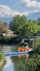 Clear mountain views documented across Pokhara, Nepal