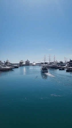 Sunny day brings fishermen and boaters to Sochi marina