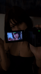 Late-night selfie session documented in Buenos Aires