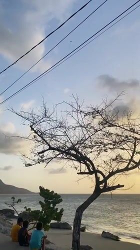 Evening beach life captured in Juan Griego, Venezuela