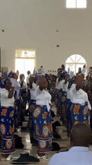 Women's choir performs at church service in Jos, Nigeria