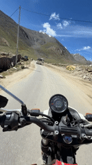High-altitude motorcycle ride through the mountains of Ladakh