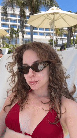 Relaxed beach resort day in Pyrgos, Cyprus