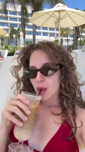 Relaxed beach resort day in Pyrgos, Cyprus