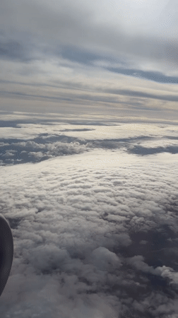 Aerial view of dense clouds captured over Montenegro