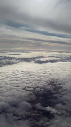 Aerial view of dense clouds captured over Montenegro