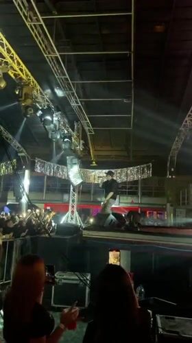 Live concert lights up a stage in Arica, Chile