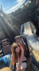 Theme park visitors enjoy water rides in Pudong
