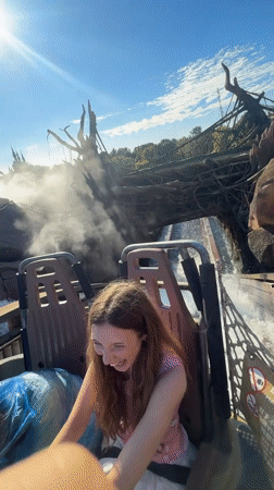 Theme park visitors enjoy water rides in Pudong