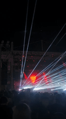 Laser-lit outdoor concert draws big crowd in Boreti, Montenegro