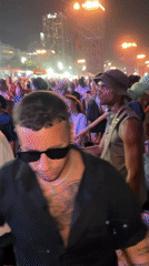 Nighttime Beach Party Draws Diverse Crowd in Rio de Janeiro