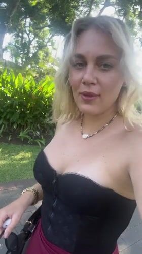 Strolling through a tropical resort in Kuta Selatan, Bali
