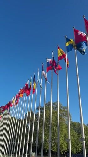 Council of Europe flags and monuments documented in Strasbourg