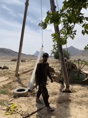Well-drilling operation documented in rural Nowruzi, Afghanistan