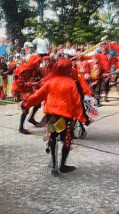 Red-robed festival procession documented in rural Venezuelan town