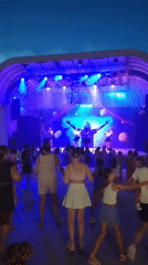 Outdoor stage performance lights up a summer night in Caorle