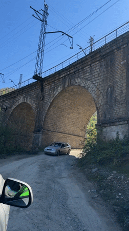 Stone bridge scene documented in Zvare, Georgia