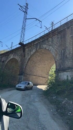 Stone bridge scene documented in Zvare, Georgia