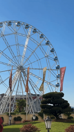 White Ferris wheel spotted in sunny Sirius, Russia