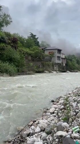 Smoke, river scenes documented across Tsandrypsh, Abkhazia locations