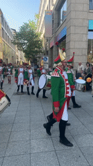 Historical military parade marches through Stuttgart city center Saturday morning