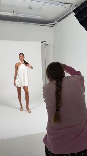 Fashion photo shoot conducted at Los Angeles studio