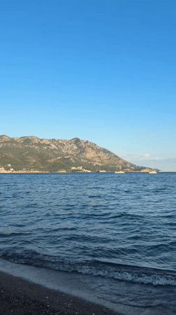 Lazy summer afternoon along the Montenegrin Riviera coast