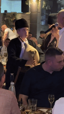 Traditional musicians perform at Bulgarian restaurant celebration