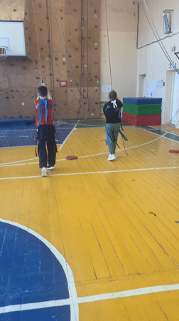 Gymnasium interior documented in Sarapul, Russia