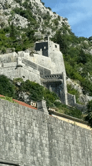Kotor's historic fortress and marina documented by witnesses