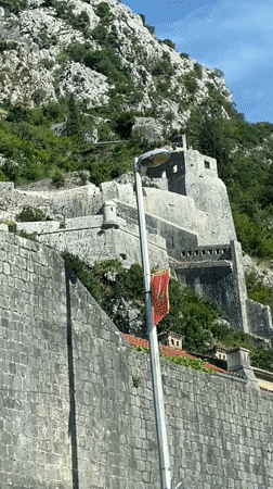 Kotor's historic fortress and marina documented by witnesses