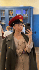 Early morning tourism activity captured at Yekaterinburg historical sites