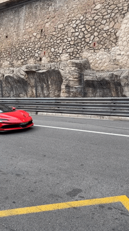 Luxury cars gather around Monaco Circuit and harbor area