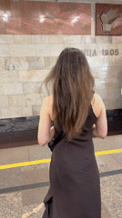 Morning commute scenes captured at Moscow metro station