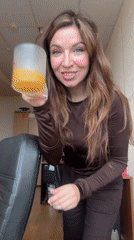 Woman with orange juice observed in Kryvyi Rih office