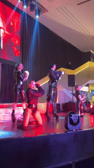 Female dance troupe performs synchronized routine in Batumi club