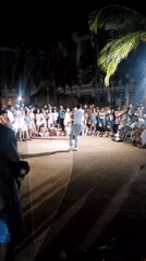 Night dance performance draws crowd in Pedro González, Venezuela