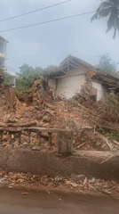 Damaged buildings observed in Marna, India suggesting disaster impact