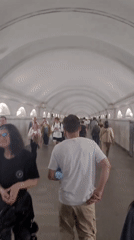 Morning transit journey through the city, subway to streets
