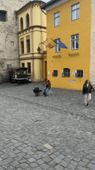 Tourist documents medieval Sighișoara streets, shops and cafés