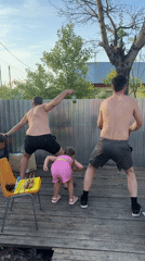 Family barbecue with dancing and grilling in Vysokiy, Russia