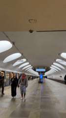 Moscow metro and streets on a summer evening