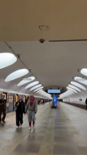 Moscow metro and streets on a summer evening