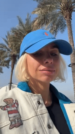 Woman in teddy bear jacket spotted in Dubai