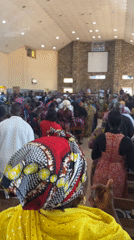 Church service and community gathering in Gura Top, Nigeria