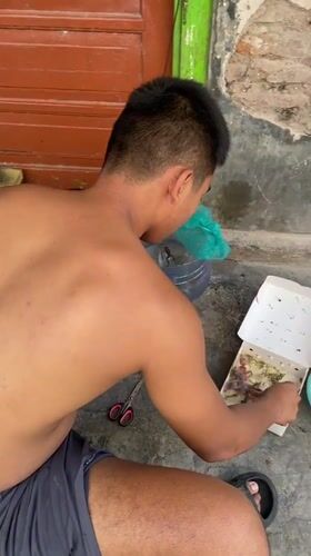 Early morning domestic life documented in Madiun, Indonesia